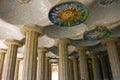 Parc Guell Doric Columns Royalty Free Stock Photo