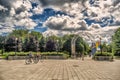 Parc Jean-Drapeau Arch Royalty Free Stock Photo