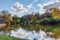 Parc Montsouris in autumn - Paris, France Royalty Free Stock Photo