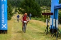 Cyclists in ANDORRA BIKE RACE 2019 in Andorra. Amateur race in Andorra Royalty Free Stock Photo