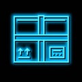 parcel box neon glow icon illustration Royalty Free Stock Photo