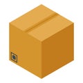Parcel box storage icon, isometric style Royalty Free Stock Photo