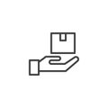 Parcel delivery outline icon