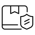 Parcel home delivery icon, outline style