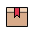 Parcel vector flat color icon Royalty Free Stock Photo