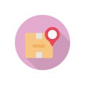 Parcel vector flat color icon Royalty Free Stock Photo