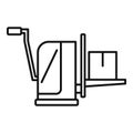 Parcel lift equipment icon, outline style