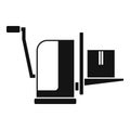 Parcel lift equipment icon, simple style