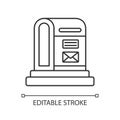 Parcel post linear icon