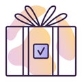 Parcel sent, package received icon Royalty Free Stock Photo