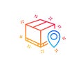 Parcel tracking line icon. Delivery monitoring. Vector Royalty Free Stock Photo