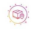 Parcel tracking line icon. Delivery monitoring. Vector Royalty Free Stock Photo