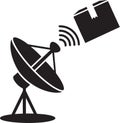 Parcel Transmission Satellite Communication Network Connectivity Data Transfer Royalty Free Stock Photo