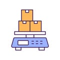 Parcel weight Glyph Vector Icon that can easily edit or modify