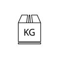 parcel weight outline icon. Element of logistic icon for mobile concept and web apps. Thin line parcel weight outline icon can be