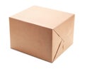 Parcel wrapped with brown packing paper