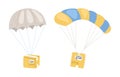 Parcels with parachute