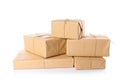 Parcels wrapped in kraft paper Royalty Free Stock Photo