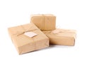 Parcels wrapped in kraft paper