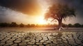 The Parched Earth, Understanding the Ravages of Drought, Global warming and climate change, Environmental problem. Generative AI