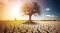 The Parched Earth, Understanding the Ravages of Drought, Global warming and climate change, Environmental problem. Generative AI