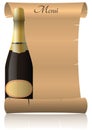 Parchment champagne Royalty Free Stock Photo