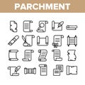 Parchment Collection Elements Icons Set Vector Royalty Free Stock Photo