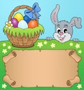 Parchment and Easter bunny theme 5 Royalty Free Stock Photo