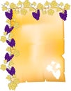 Parchment with grape border