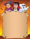 Parchment with Halloween topic 9 Royalty Free Stock Photo