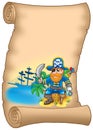 Parchment with sitting pirate