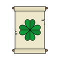 Parchment with st patrick clover leaf Royalty Free Stock Photo