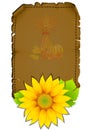 Parchment sunflowers Royalty Free Stock Photo