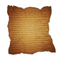 The parchment with text