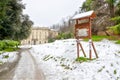 Parco di Villa Spada - Bologna neve Royalty Free Stock Photo