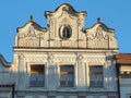 Pardubice, Czech Republic. The facades of the historical buildings at Perstynske square Royalty Free Stock Photo