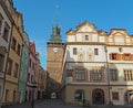 Pardubice, Czech Republic. The green tower one of the symbols of the city Royalty Free Stock Photo