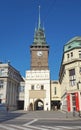 Pardubice, Czech Republic. The green tower one of the symbols of the city Royalty Free Stock Photo