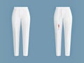 Pare of clean and dirty womans white pants vector