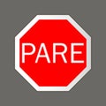 Pare. Road signs.