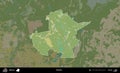 Parecca highlighted, Belarus. Topographic Humanitarian Royalty Free Stock Photo