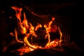 Pareidolia in a fireplace in Els Poblets Royalty Free Stock Photo