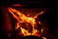 Pareidolia in a fireplace in Els Poblets Royalty Free Stock Photo