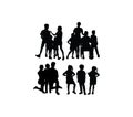 Happy Family Silhouettes Royalty Free Stock Photo