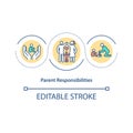 Parent responsibilities concept icon Royalty Free Stock Photo