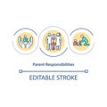 Parent responsibilities concept icon