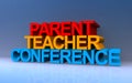 parent teacher conference on blue