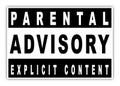 Parental advisory Royalty Free Stock Photo