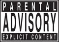 Parental advisory explicit content Royalty Free Stock Photo