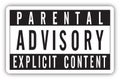 Parental Advisory Explicit Content logo Royalty Free Stock Photo